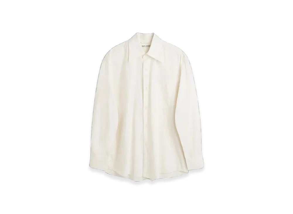 OUR LEGACY Above Shirt Poplin "Jet Stream White"