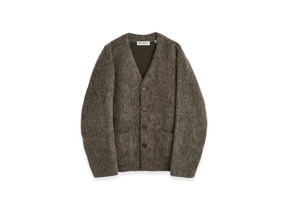 OUR LEGACY Cardigan Mohair "Mole Grey"