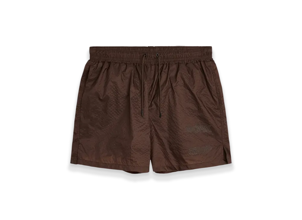 OUR LEGACY Work Shop Running Shorts Ripstop "Dark Brown"