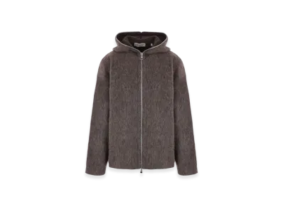 OUR LEGACY Full Zip Hood Mohair "Mole Grey"