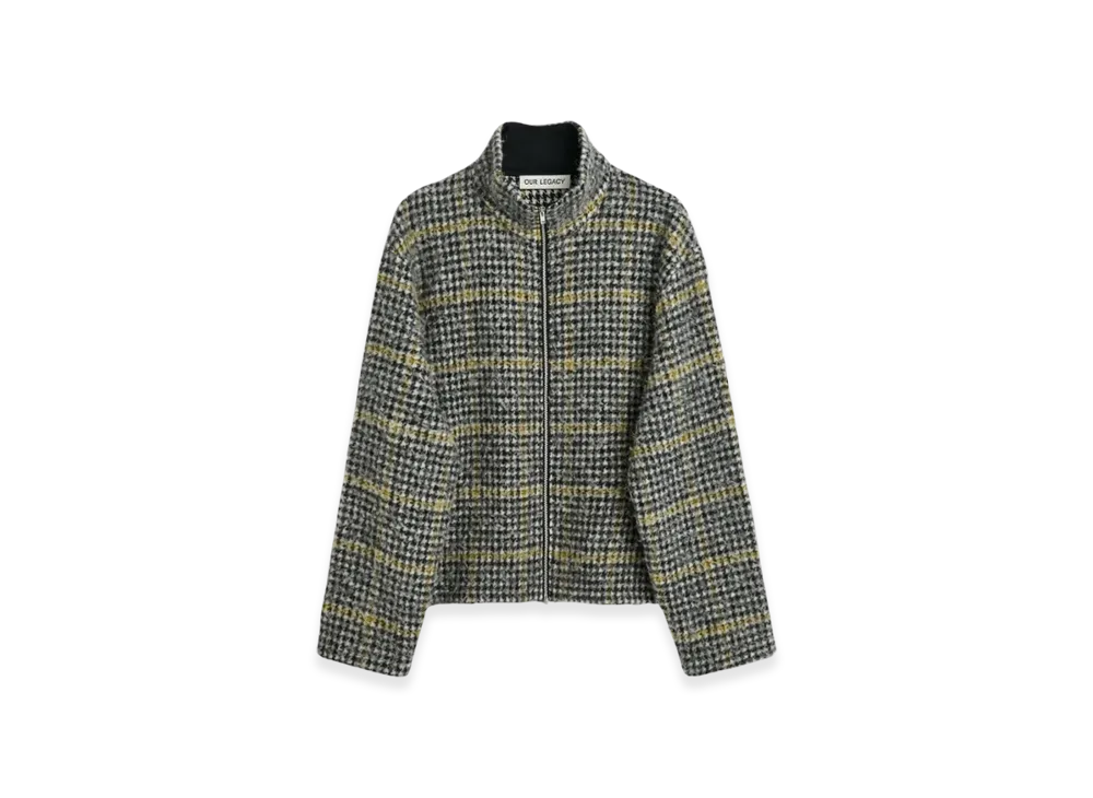 OUR LEGACY Shrunken Fullzip Polo "Prenzlauer Houndstooth"