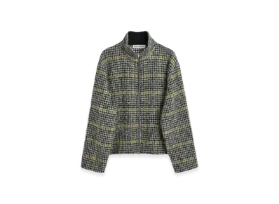 OUR LEGACY Shrunken Fullzip Polo "Prenzlauer Houndstooth"