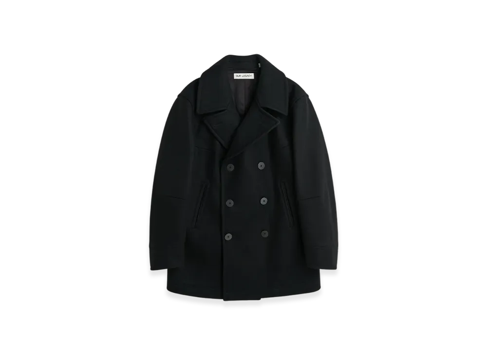 OUR LEGACY Peacoat Opulent Melton "Black"