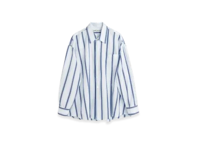 OUR LEGACY Borrowed Shirt "Crypto Stripe Blue"