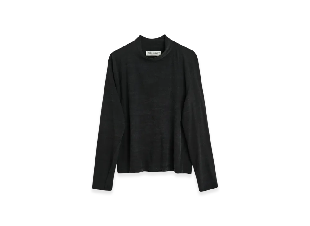 OUR LEGACY Artist Polo "Black Antiqued Cotton"