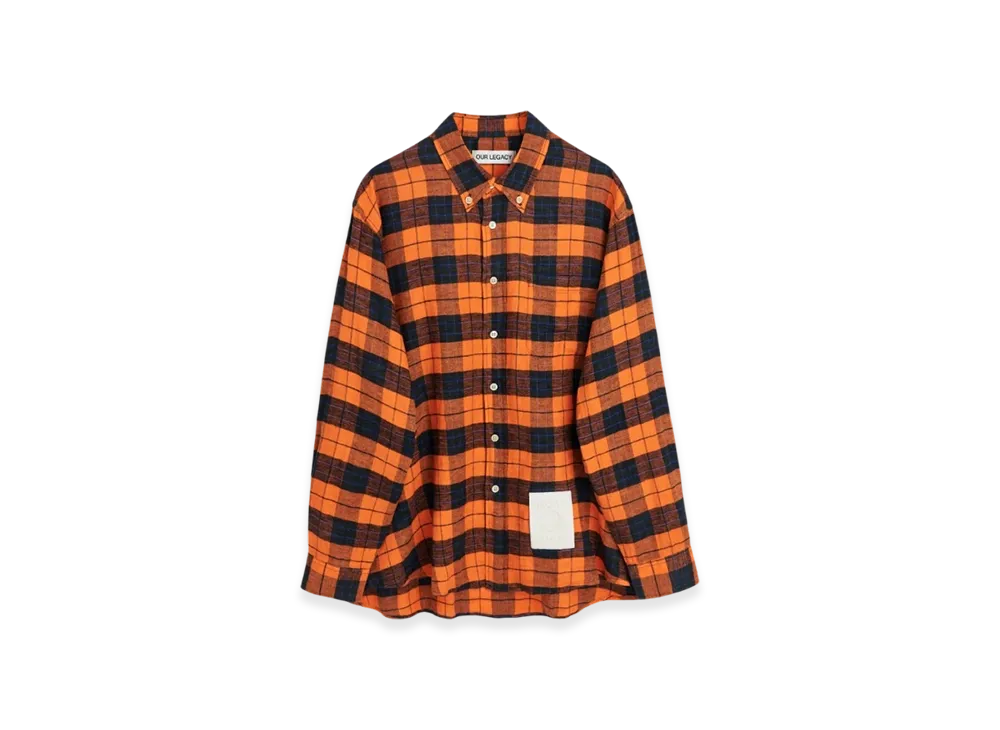 OUR LEGACY Work Shop Shirt "Orange Check"