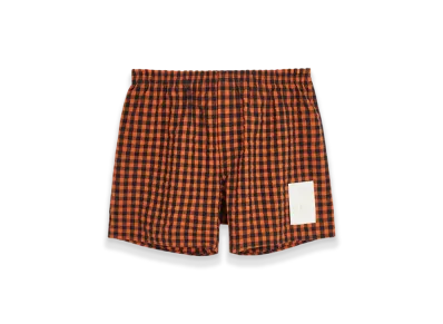 OUR LEGACY Work Shop Boxer Short "Orange Gingam"