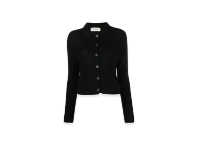 OUR LEGACY Women's Mazzy Polo Fuzzy Alpaca "Black"