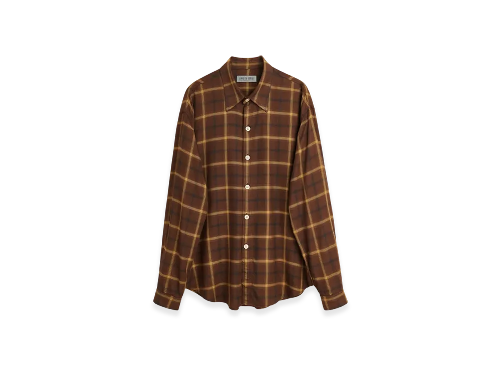 OUR LEGACY Work Shop Garibaldi Shirt "Check Affogato"