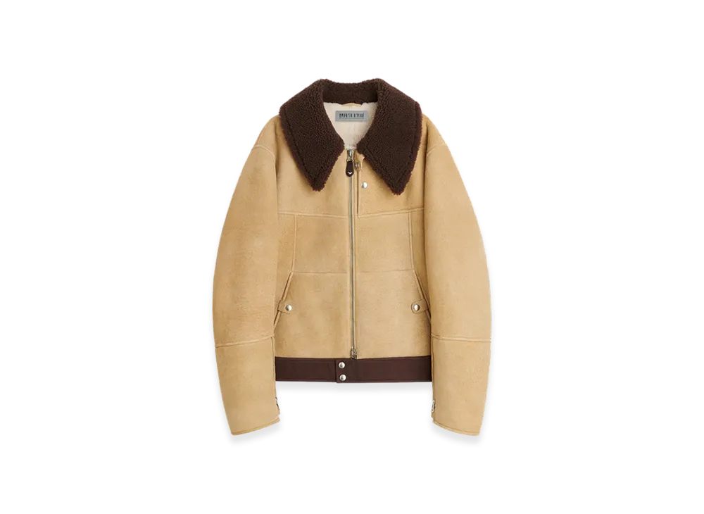 OUR LEGACY Work Shop Pilota Jacket "Bruciata Shearling Crema"