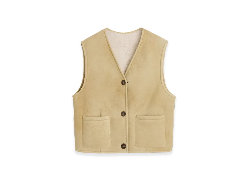 OUR LEGACY Work Shop Tosto Vest "Bruciata Shearling Crema"