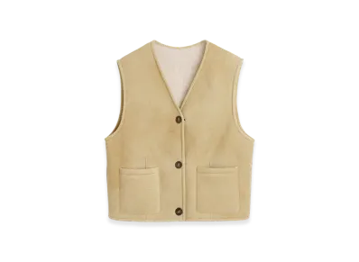 OUR LEGACY Work Shop Tosto Vest "Bruciata Shearling Crema"