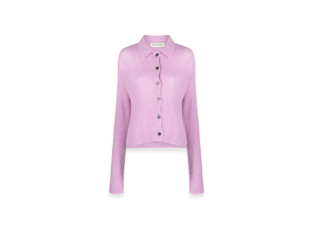 OUR LEGACY Women's Mazzy Polo Fuzzy Alpaca "Candyfloss"