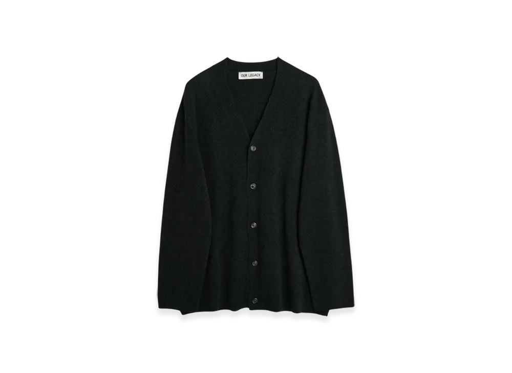 OUR LEGACY Wool Knitted Cardigan "Anthracite Melange"