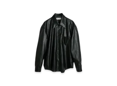 OUR LEGACY Coco 70s Shirt Cageian Fake Leather Black "Cageian Black"
