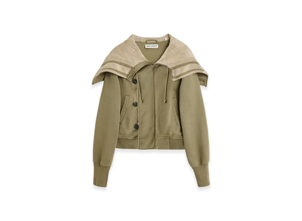 OUR LEGACY Flight Hood Hefty Fleece "Olive"