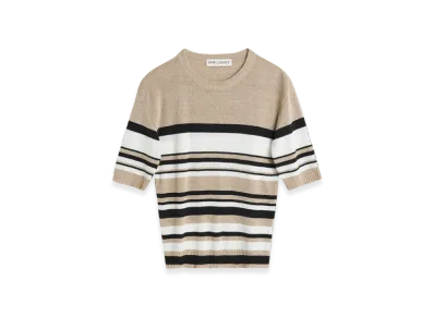 OUR LEGACY Knitted Teeny T-Shirt "Beige Stripe"