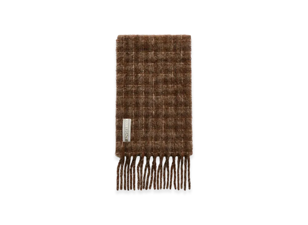 ☆2025新品☆OUR LEGACY エステートスカーフ ブラウンピンストライプ