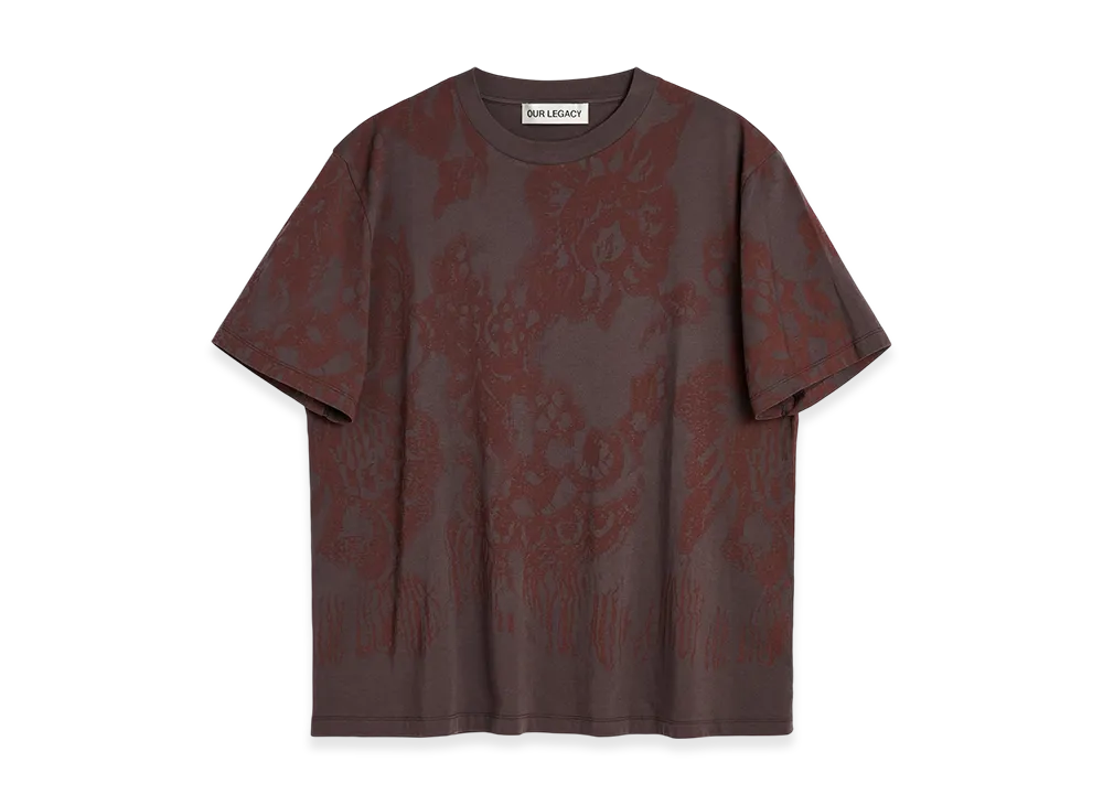 OUR LEGACY Box T-Shirt "Tasty Raisin Lace Stencil"