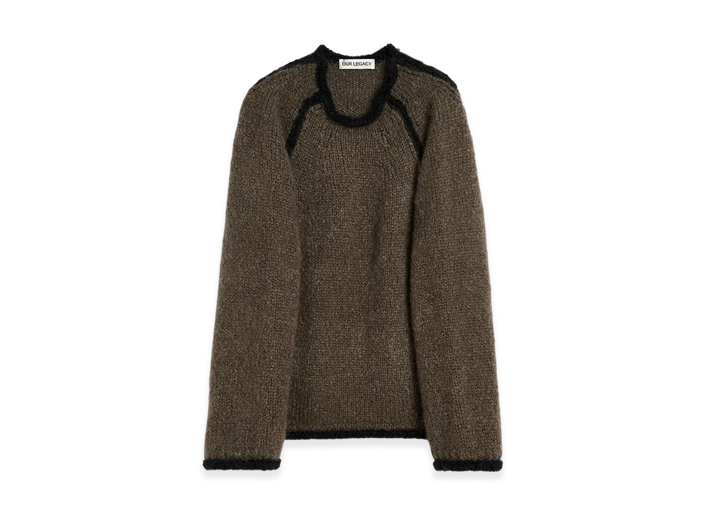OUR LEGACY Rider Roundneck "Steel Mohair"