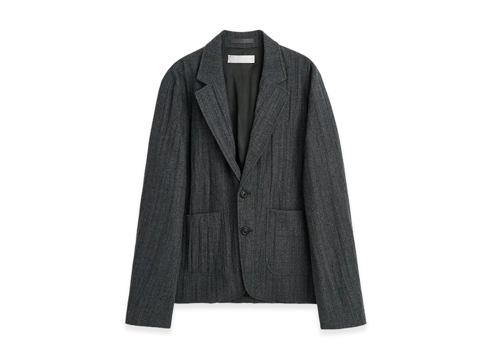 OUR LEGACY Temp Blazer "Stone Grey Plisse Wool"