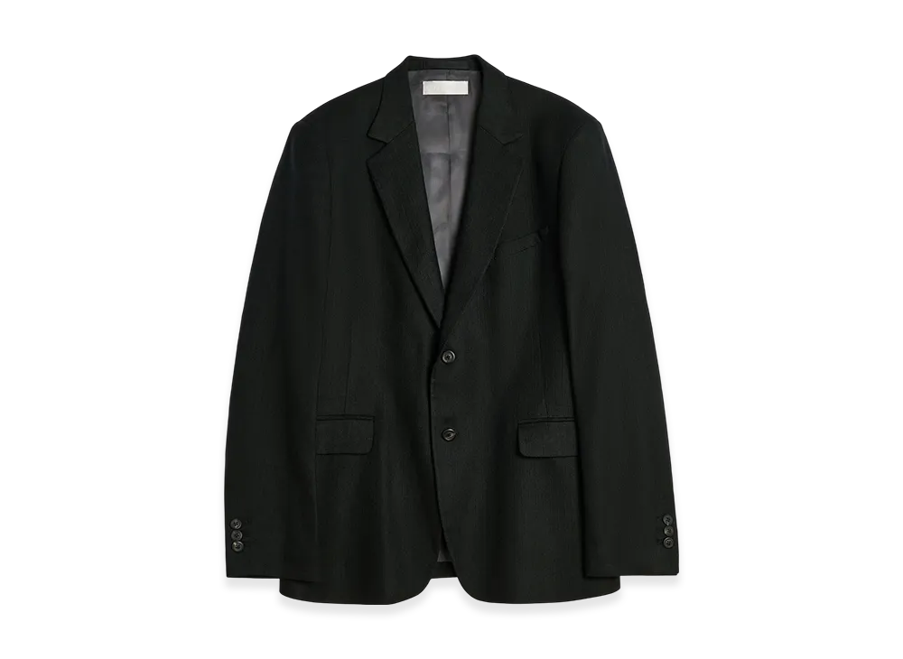 OUR LEGACY Ceremony Blazer "Coal Black Link Stripe Weave"