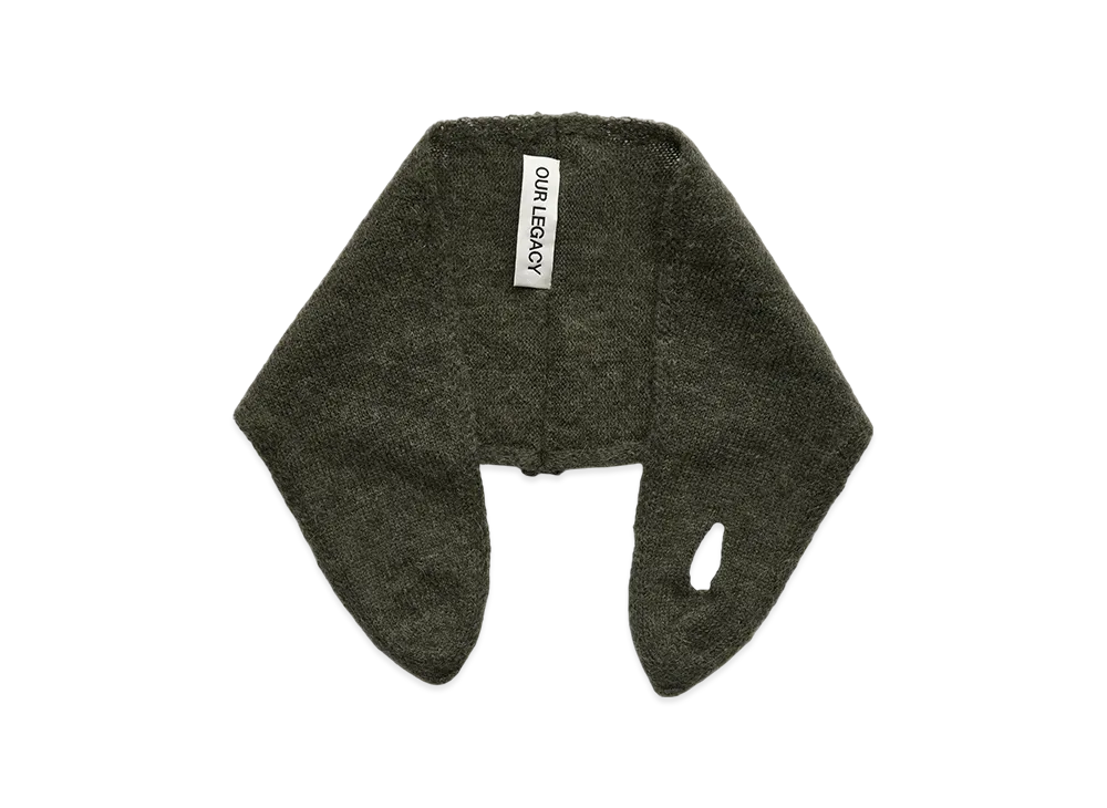 OUR LEGACY Miniature Scarf "Moss Green Fuzzy Alpaca"