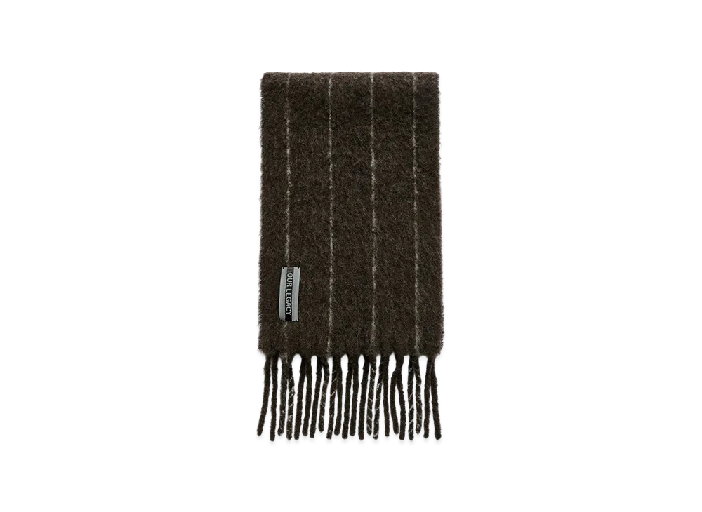 ☆2025新品☆OUR LEGACY エステートスカーフ ブラウンピンストライプ