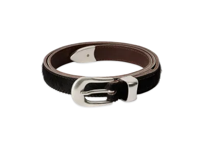 OUR LEGACY 2cm Belt "Chocolate Hair On Hide"