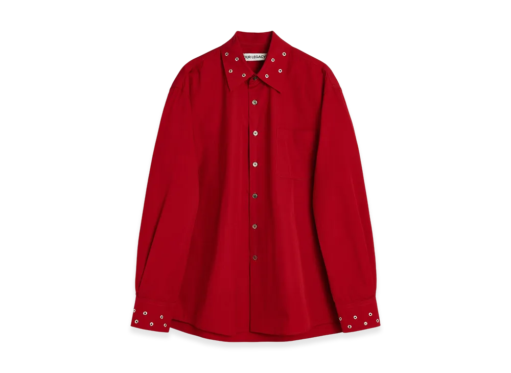 OUR LEGACY Above Shirt "Lipstick Red Super Poplin"