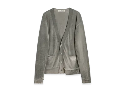 OUR LEGACY Parallel Cardigan "Grey Spray Dye Cherub Wool"