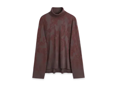 OUR LEGACY Tutor Rollneck "Tasty Raisin Lace Stencil"