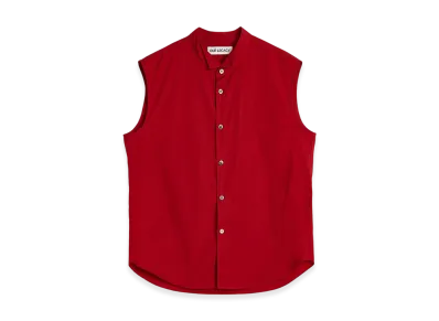 OUR LEGACY Wing Shirt Sleeveless "Lipstick Red Super Poplin"