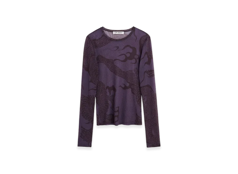 OUR LEGACY Super Slim Longsleeve "Abstract Raisin Snake Print"