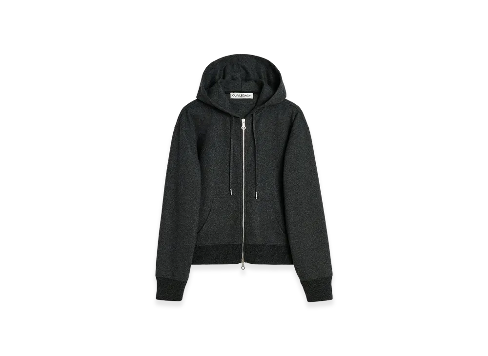OUR LEGACY Mischief Hood "Charcoal Elastic Melton"
