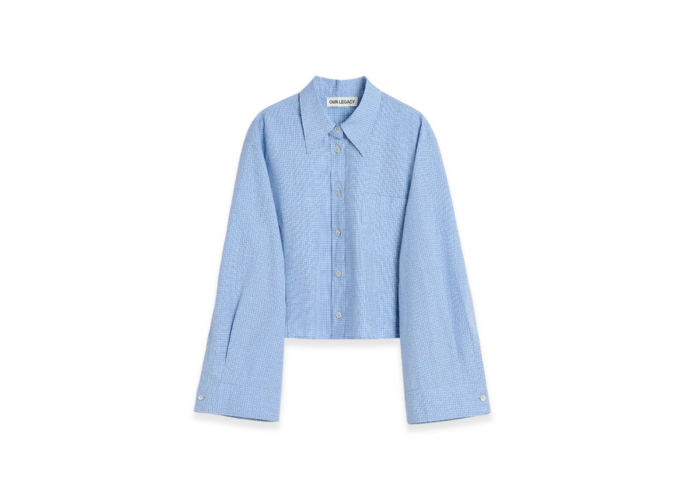 OUR LEGACY Balloon Shirt "Micro Chip Check Super Poplin"
