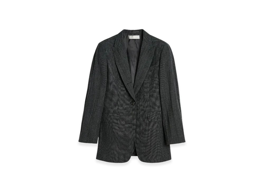 OUR LEGACY Cutaway Blazer "Stone Grey Plisse Wool"