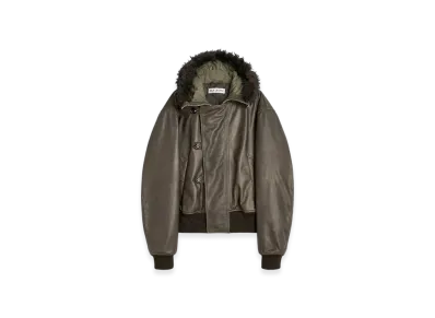 OUR LEGACY Compel Jacket "Olive Waxy Cattle Hide"