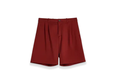 OUR LEGACY Ponte Shorts "Profound Red Megatwist Twill"