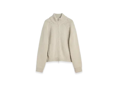 OUR LEGACY Ultra Zip Cardigan "Bone Low Twist Merino"