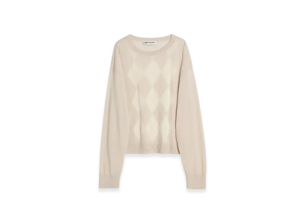 OUR LEGACY Sonar Roundneck "Blossom Argyle Fine Wool"