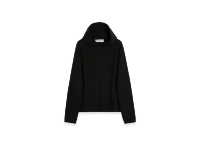 OUR LEGACY Knitted Hoodie "Black Cherub Wool"