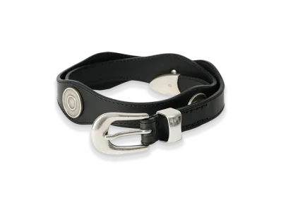 OUR LEGACY Wave Belt "Slow Black Arid Bull Hide"