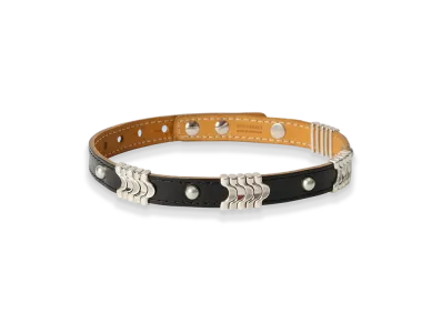 OUR LEGACY Wave Choker "Black Chromexcel Leather"