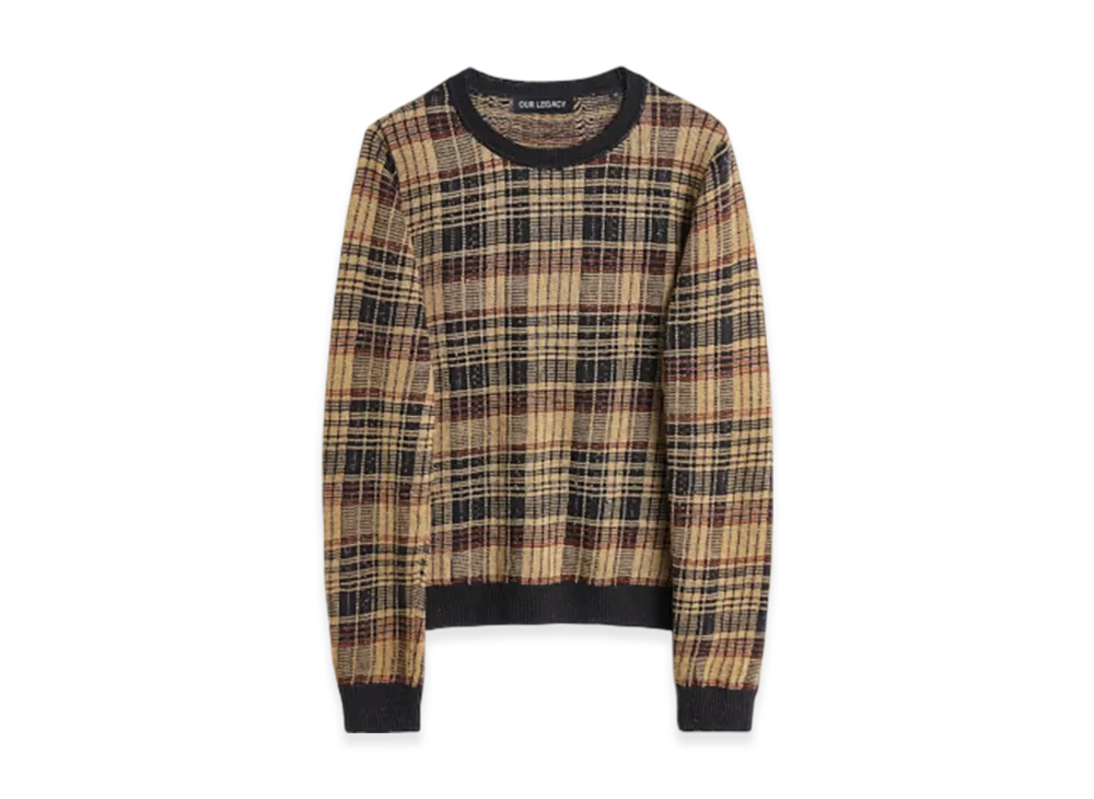 OUR LEGACY Formal Roundneck Gold Geezer Check "Gold Check"