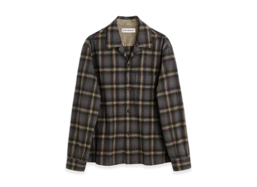 OUR LEGACY Heusen Shirt Hairy Flannel "Oyster Check"