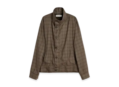 OUR LEGACY Mock Bomber "Dirty Brown Glen Plaid"