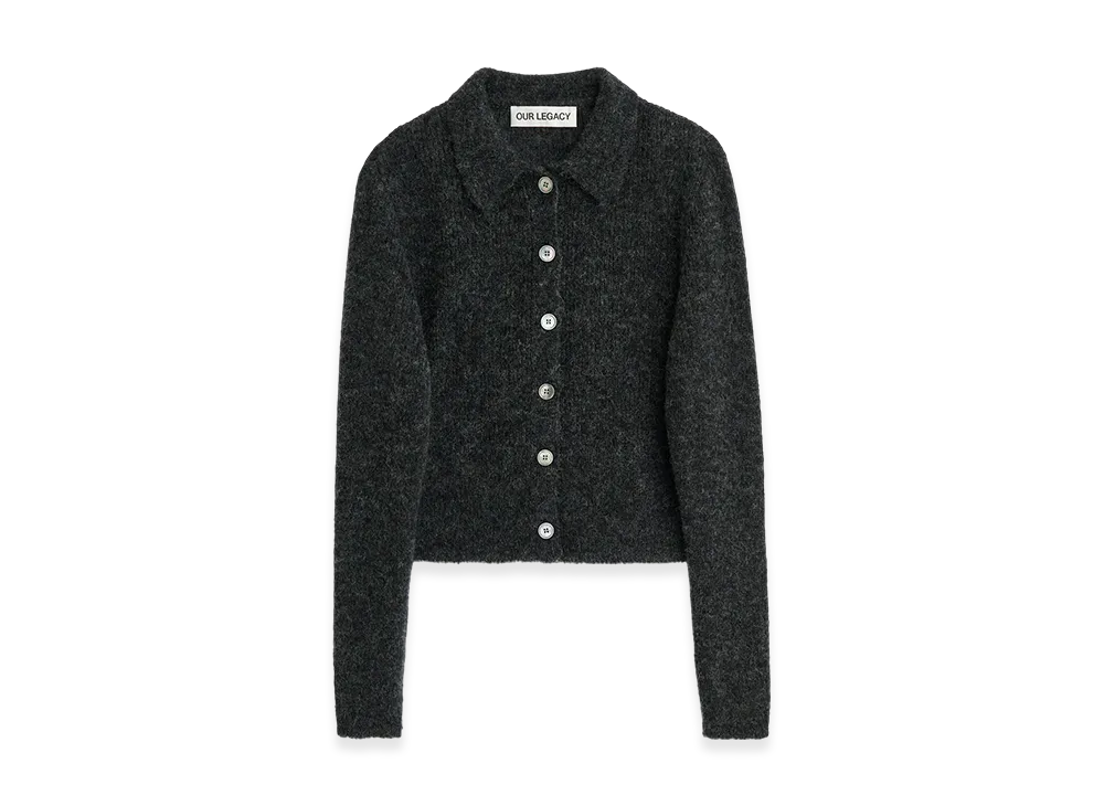 OUR LEGACY Mazzy Polo "Charcoal Melange Fuzzy Alpaca"