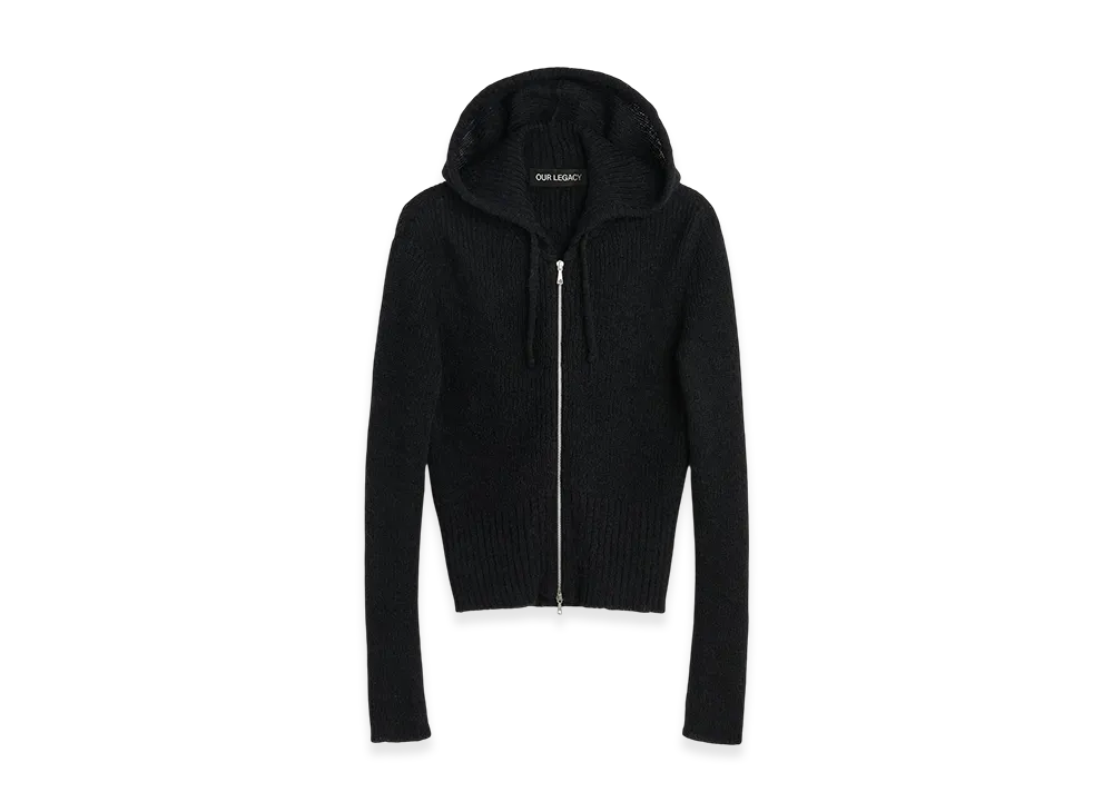 OUR LEGACY Compact Hood "Black Fuzzy Alpaca"