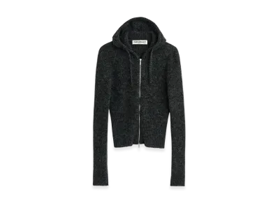 OUR LEGACY Compact Hood "Charcoal Melange Fuzzy Alpaca"